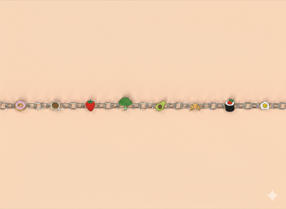 foodie charm set