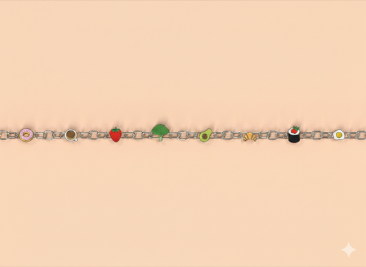 foodie charm set
